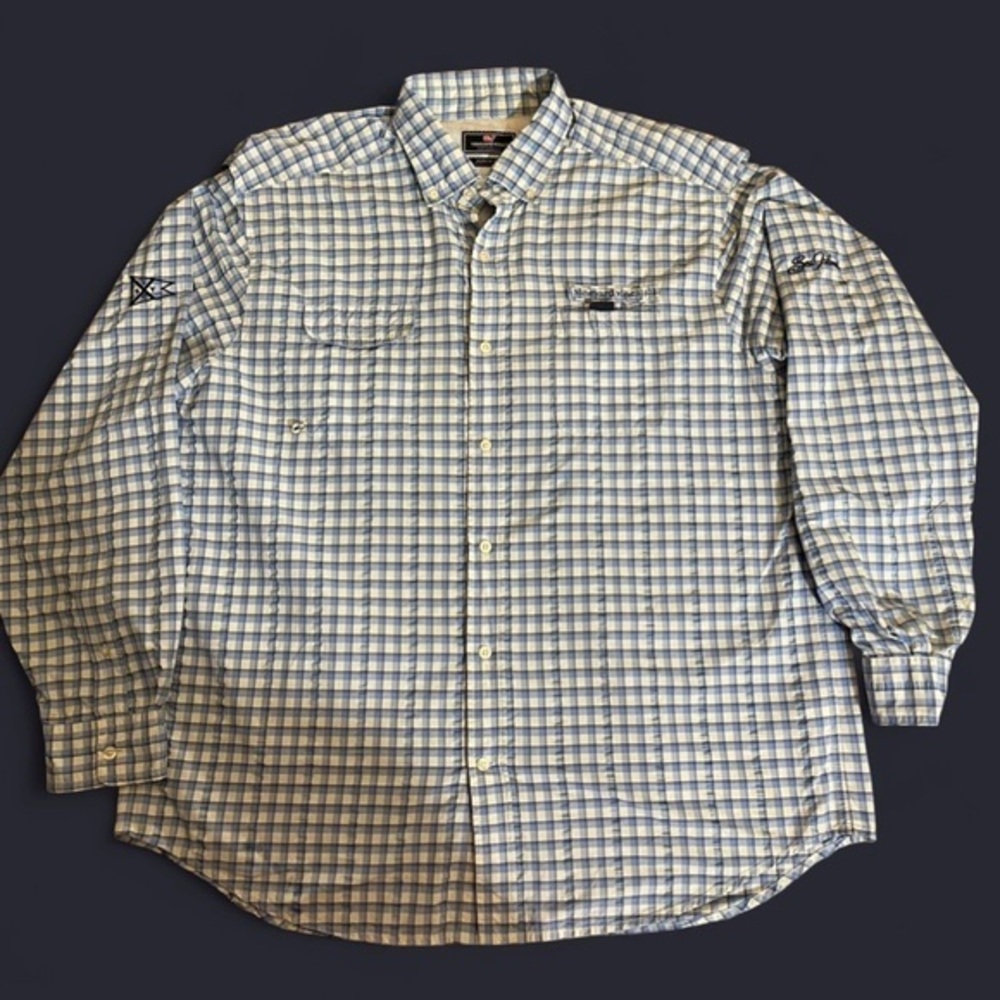 LIKE NEW! Vineyard Vines Sea Island Embroidered Harbor Button-Down Shirt